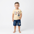 Kids "Chill Master" Summer Tee & Denim Shorts 2-Piece Set
