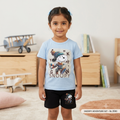 Playful Snoopy Print Cotton Co-ord Set for Girls