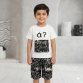 Smart Casual Textures & Graphic 2-Piece Outfit for Boys