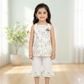 Cute Floral Print Summer Co-Ord Set for Toddler Girls